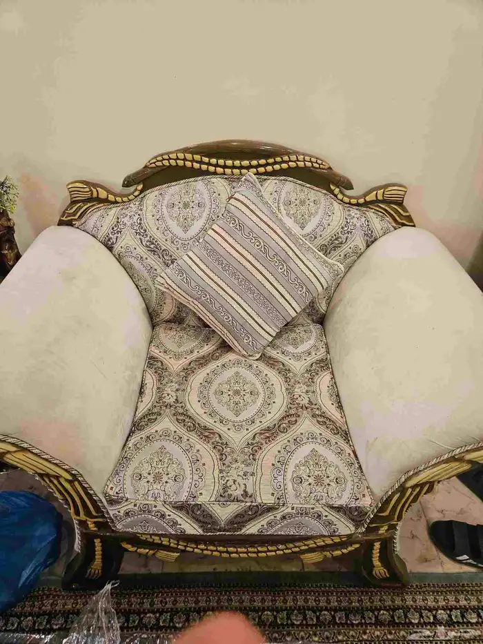 كنب خمسة قطع بيج 2