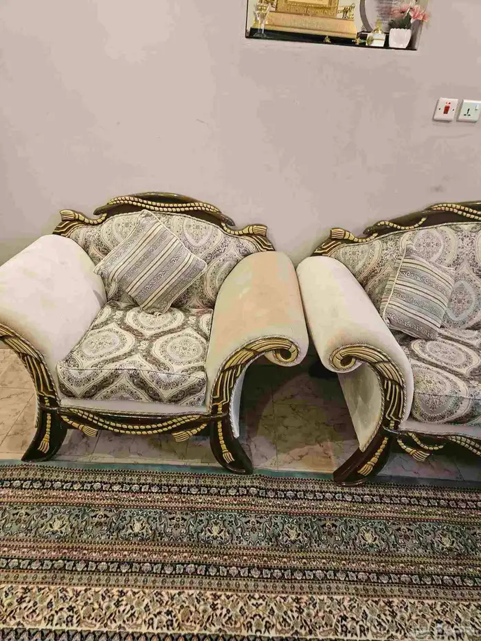 كنب خمسة قطع بيج 3