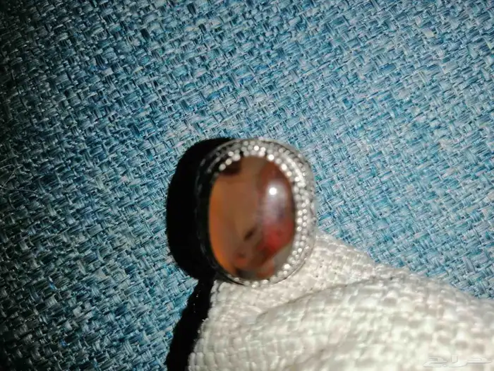 خاتم فضه عقيق للبيع لاعلى سومه 1