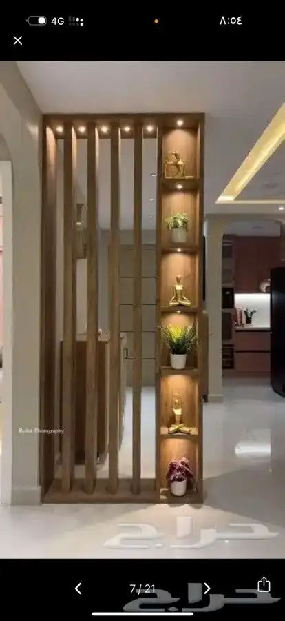 خلفية شاشه مدخل نساء شيبورد حجري طاوله مرايه إناره ديكورات 7