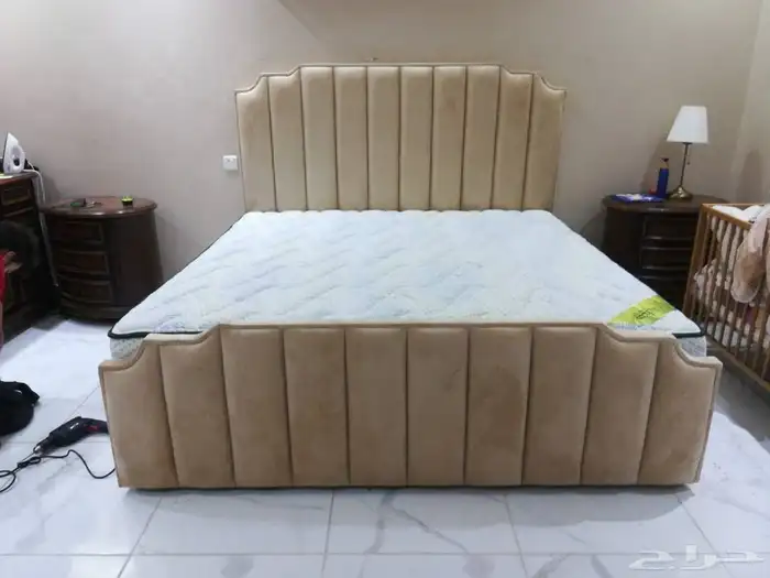 مراتب سرير نفرين سراير خشب تفصيل مخمل جمله 25