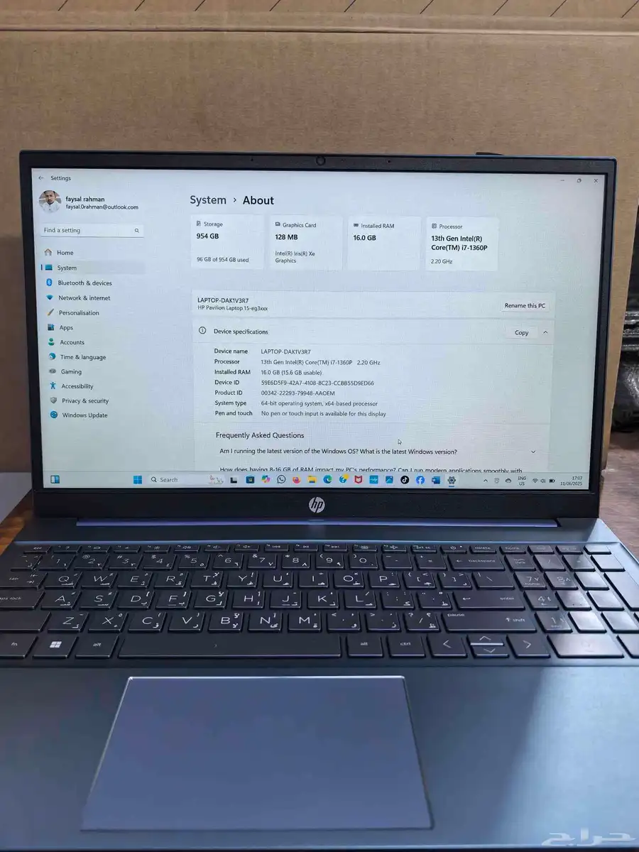 I want sell my Hp Pavilion Laptop   Me buy few days ago full 5