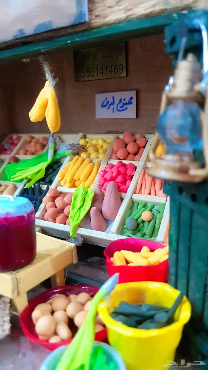 مجسم محل خضروات وفواكة تراثي 3