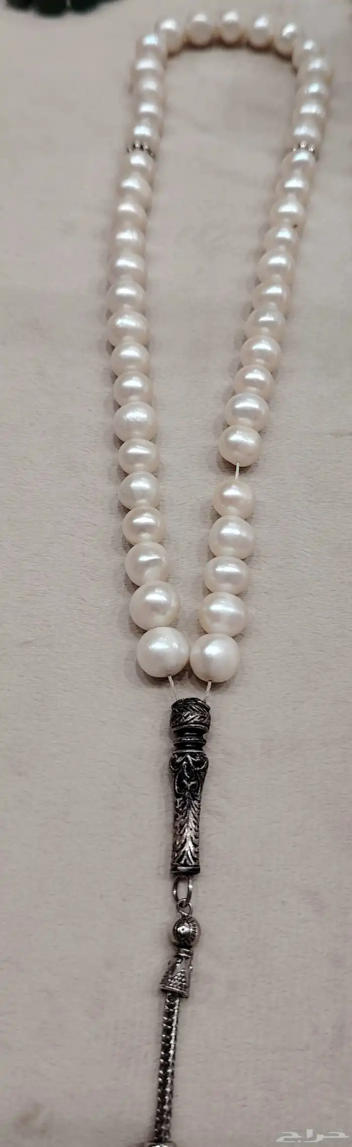 مسباح لؤلؤ طبيعي عدد 57 خرزه تقريبا 0