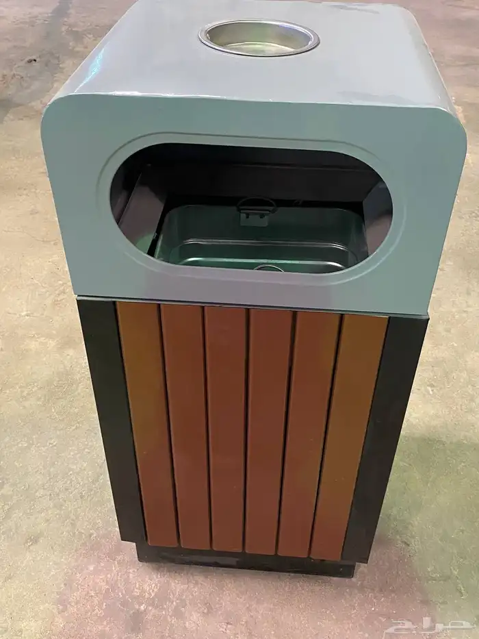 كرسي حديقة سلة زبالة طاولة كرسي حديد انتظار 10