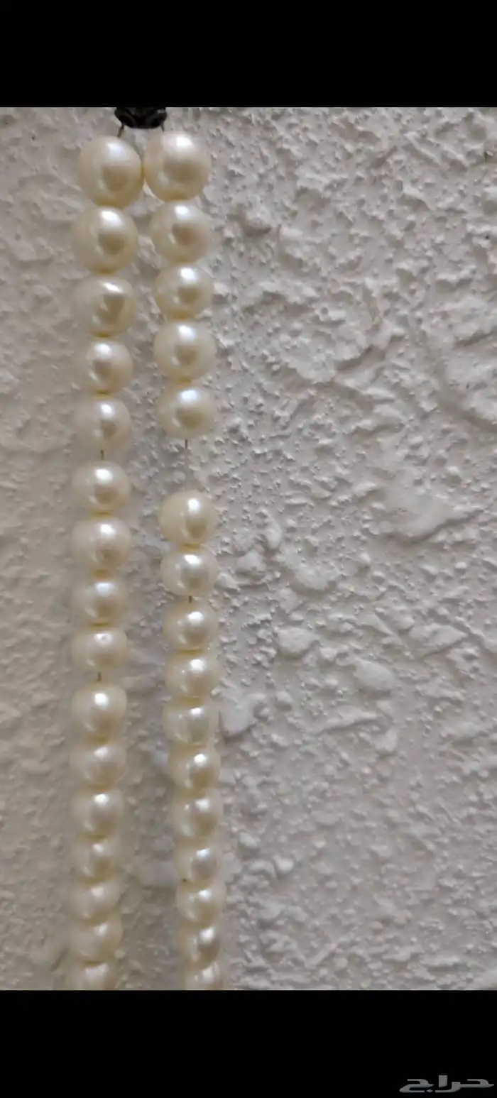 مسباح لؤلؤ طبيعي عدد 57 خرزه تقريبا 1