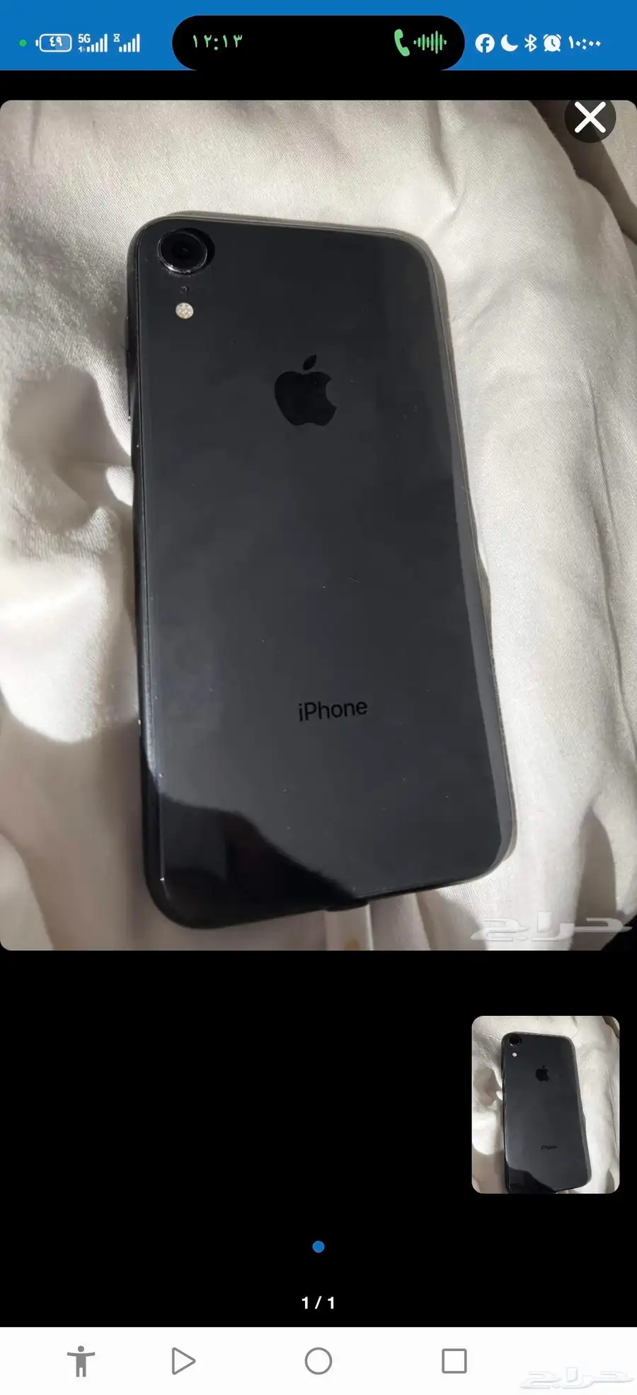 جوال ايفون XR مفتوح مغير شاشه درجه اولي وشغال الفيس اى دى 2