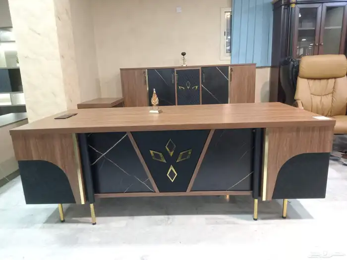 مكتب العمل مكتب طقم كامل Office Tables كرسي فخم كنب دولاب 0