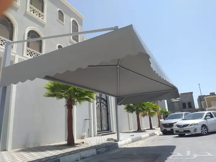 حدادة مظلات سيارات سواتر برجولات جلسات خارجية 1