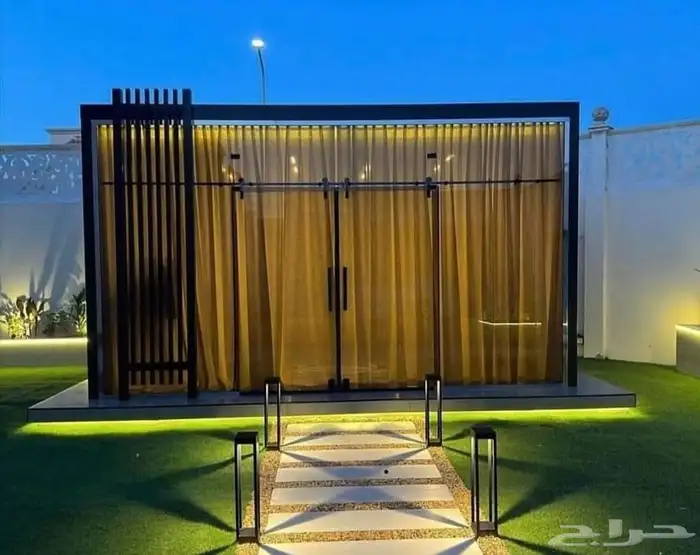 خيام سوبر ملكية مجالس زجاجيه ساندويتش بانل ملاحق مظلات حدائق 33