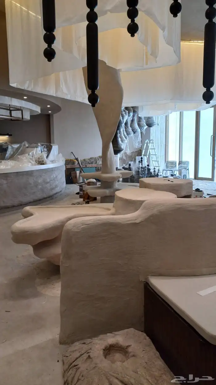 نحت أسمنتي وجبس لديكور الفلل والمطاعم 9