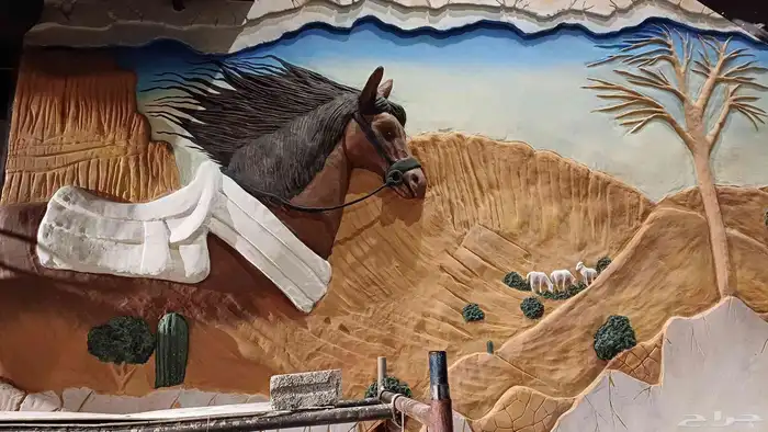 نحت أسمنتي وجبس لديكور الفلل والمطاعم 45