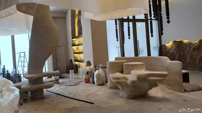 نحت أسمنتي وجبس لديكور الفلل والمطاعم 7