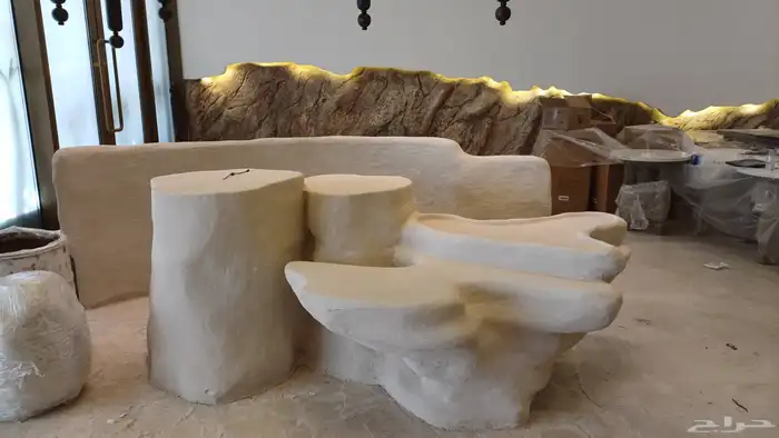 نحت أسمنتي وجبس لديكور الفلل والمطاعم 8