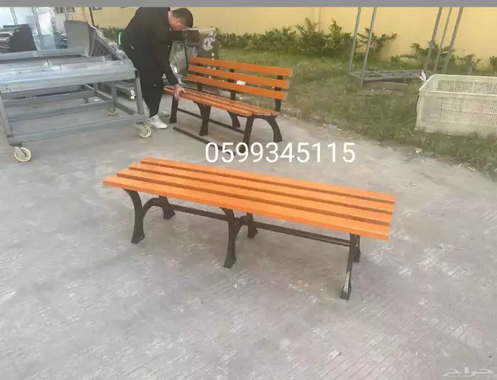 كرسي حديقة خشبي للحدائق والساحات والأماكن العامة 10