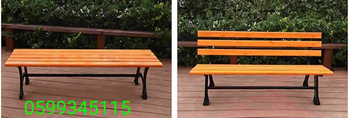 كرسي حديقة خشبي للحدائق والساحات والأماكن العامة 9