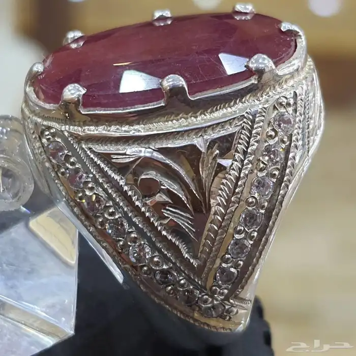 خاتم ياقوت افريقي طبيعي مميز 3