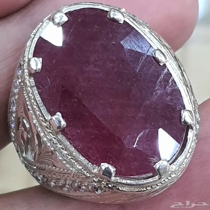 خاتم ياقوت افريقي طبيعي مميز 2