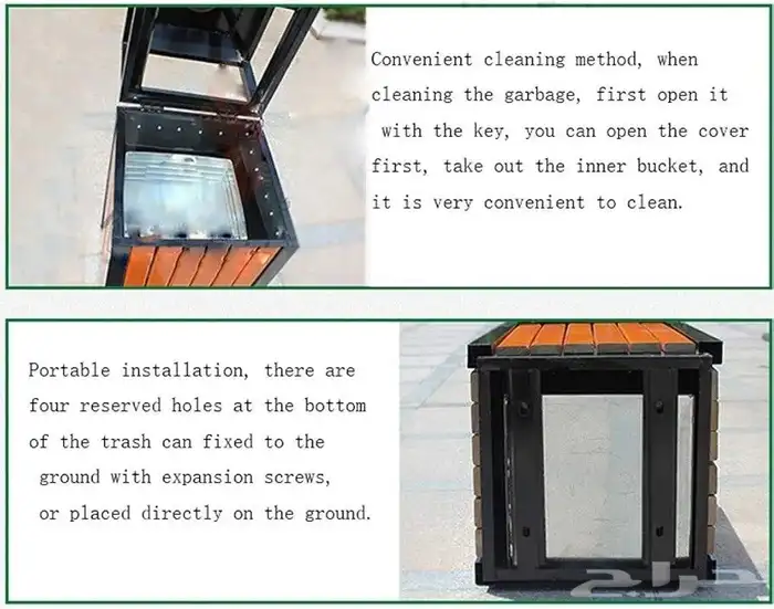 صناديق القمامة النفايات الحدائق تصاميم جديدة توريد فوري 21