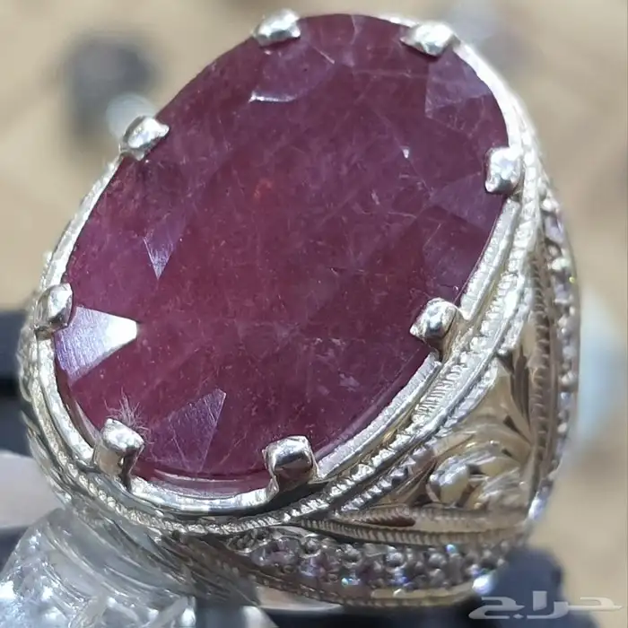 خاتم ياقوت افريقي طبيعي مميز 1