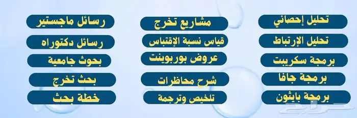خدمات طلابية متكاملة كتابه رسائل ماجستير حل واجبات واختبارات 1
