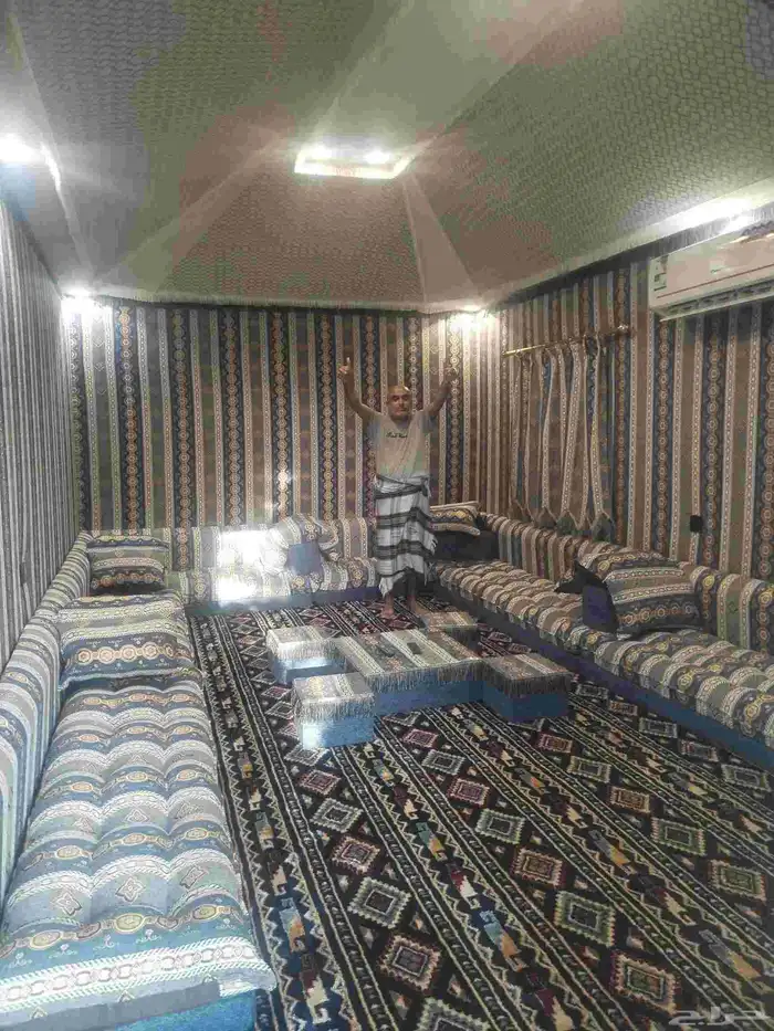 بيت شعر تلبيس قماش قراميط مظله سيارات مشب نار 9