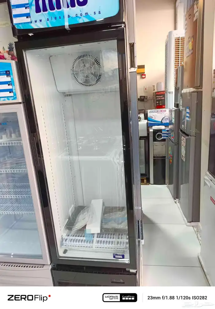 ثلاجة عرض باب زجاج 382 لتر 0