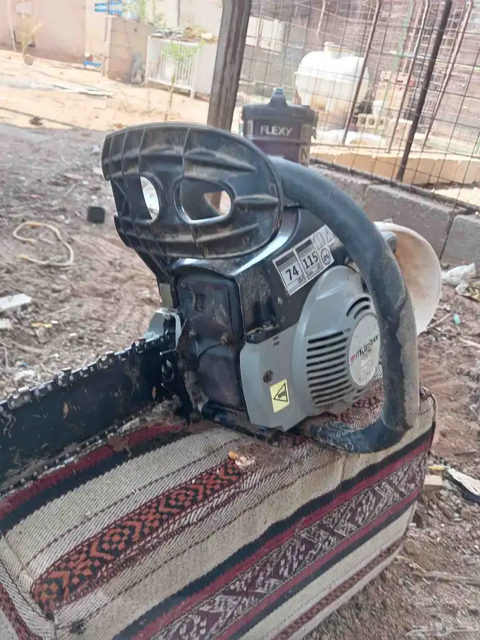 منشار خشب بنزين شغال مع جنزير جديد 3