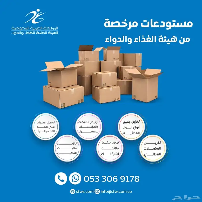 مستودعات مرخصة من هيئة الغذاء والدواء السعودية 0