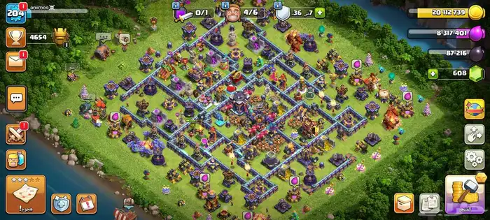 حساب كلانش أوف كلانس تاون 15 م كس لفل عالي زينه مميزة 0