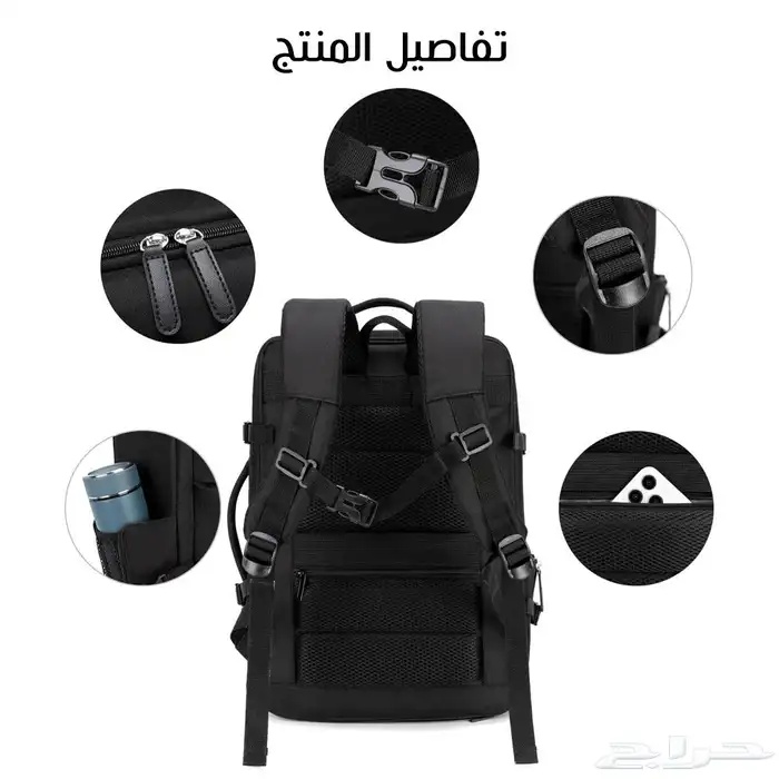حقيبة لاب توب وسفر تخييم متينه 2 في 1 أسود 3
