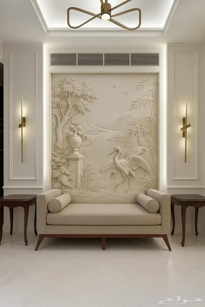 نحات جداري محترف علي الجدران بخامات مختلفه 1