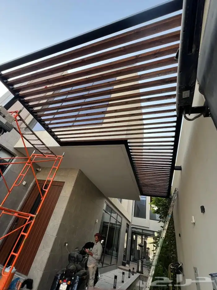 مظلات خشب طبيعي سويدي 2