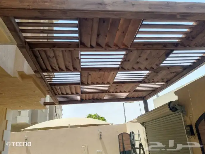 مظلات خشب طبيعي سويدي 1