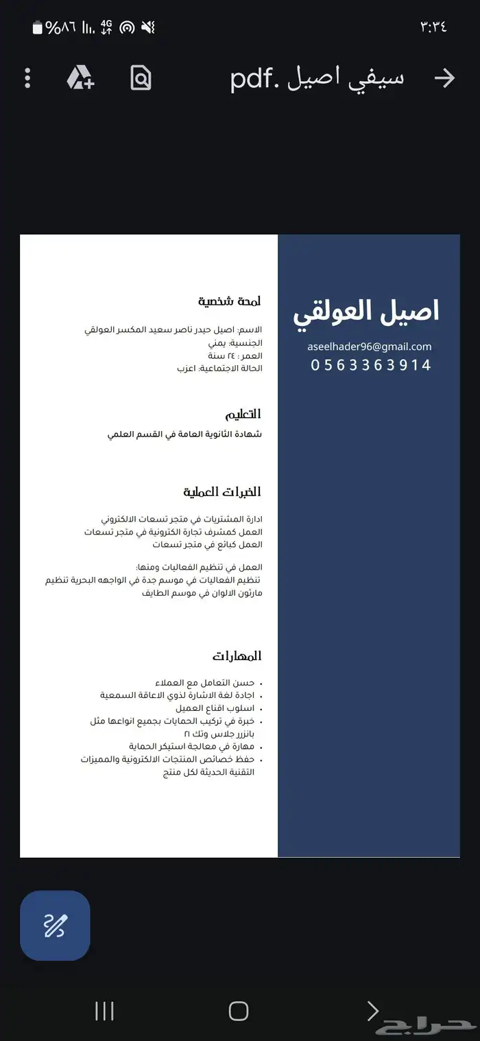 سي في احترافي بس ب10 3