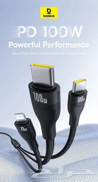 كابل شحن USB Baseus-C   سلك بيانات لسامسونج   شاومي   آيفون 1
