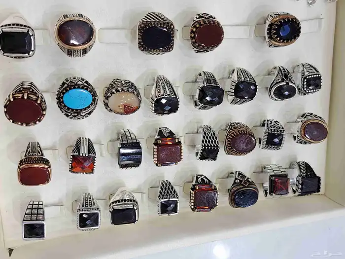 29 خاتم فضه ايطالي. 28 خاتم عقيق يماني حجم كبيررر انتيمون شه 4