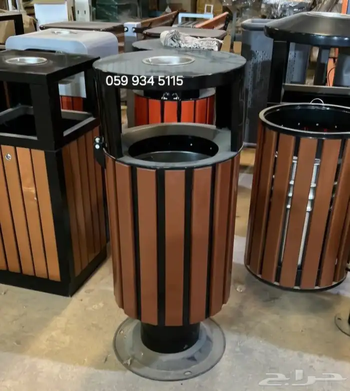 برميل زبالة مدارس مولات جامعات مقاهي 18