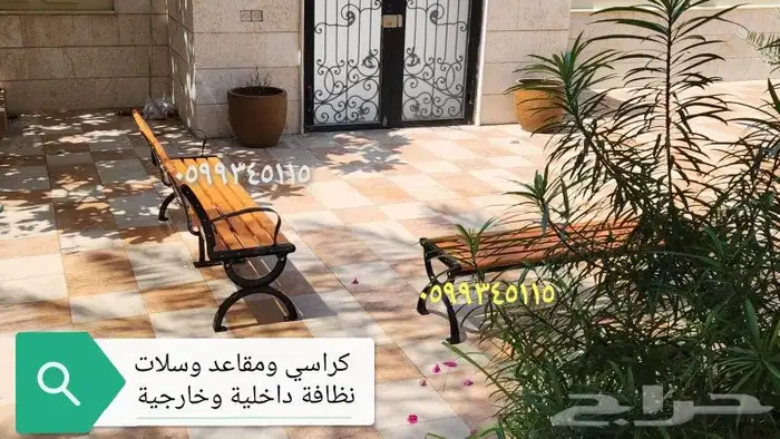 كرسي خشبية صلبة مضادة للتآكل والعث للحدائق والجلسات 11