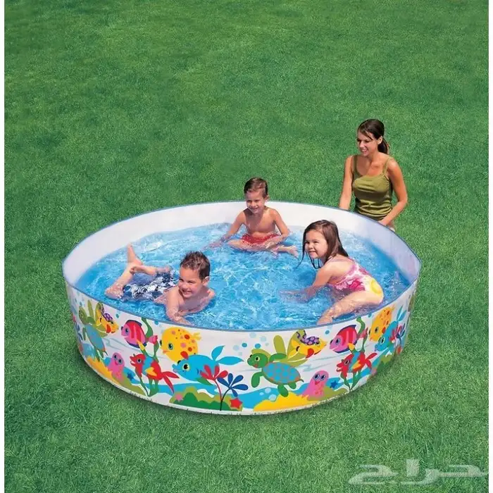 مسبح اطفال بدون نفخ صغير يسع 4 اطفال او 5 مستخدم 0