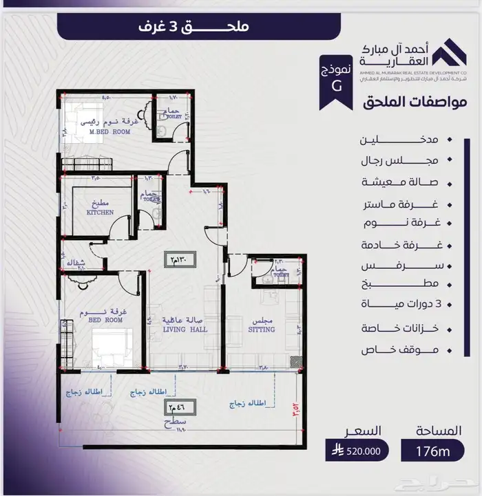 ملاحق حي المروه تبدا الاسعار من 520 000 2