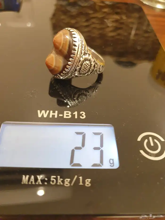 خاتم عقيق سليماني هندي سنامين 17