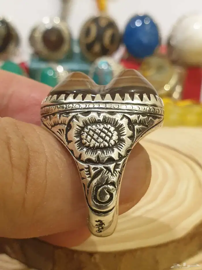 خاتم عقيق سليماني هندي سنامين 1