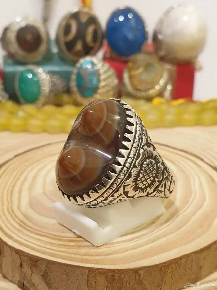 خاتم عقيق سليماني هندي سنامين 14