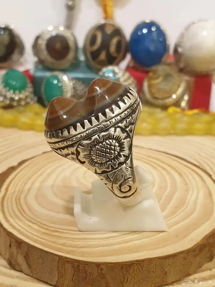 خاتم عقيق سليماني هندي سنامين 6