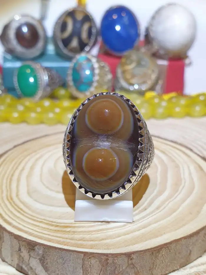 خاتم عقيق سليماني هندي سنامين 9