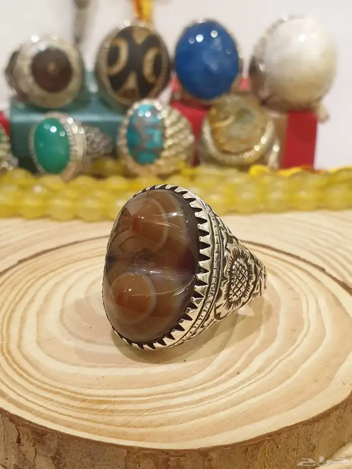 خاتم عقيق سليماني هندي سنامين 13