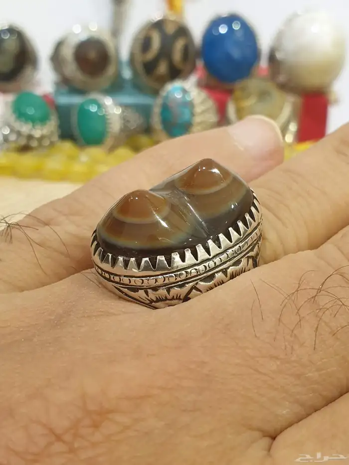 خاتم عقيق سليماني هندي سنامين 5