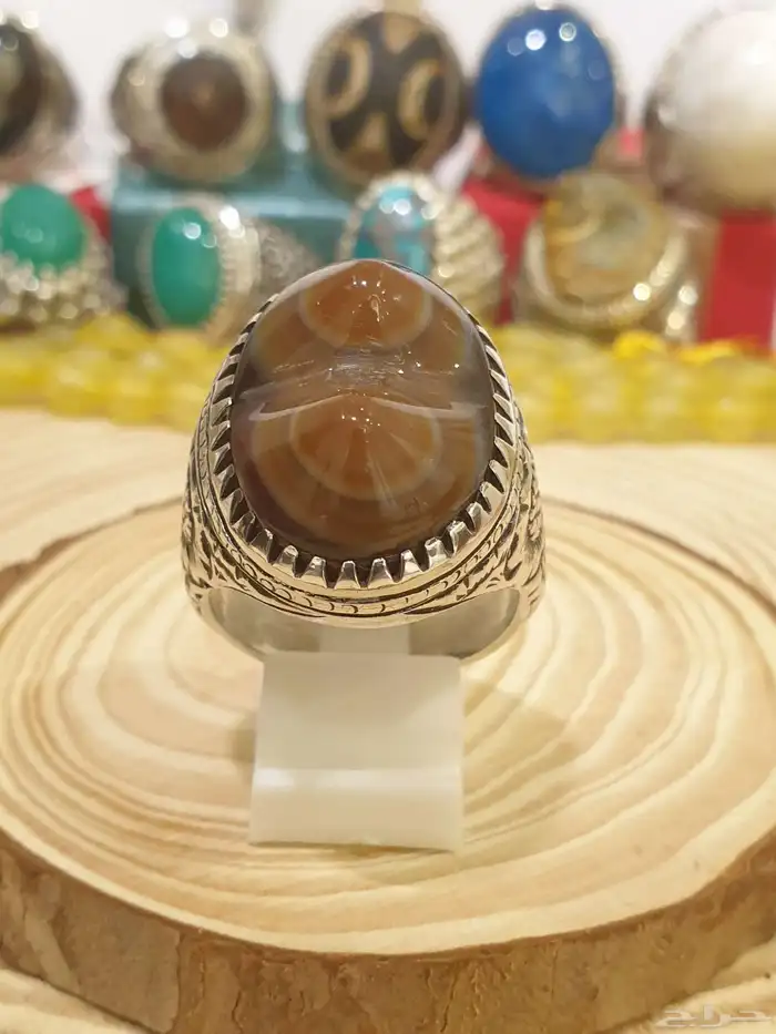 خاتم عقيق سليماني هندي سنامين 10