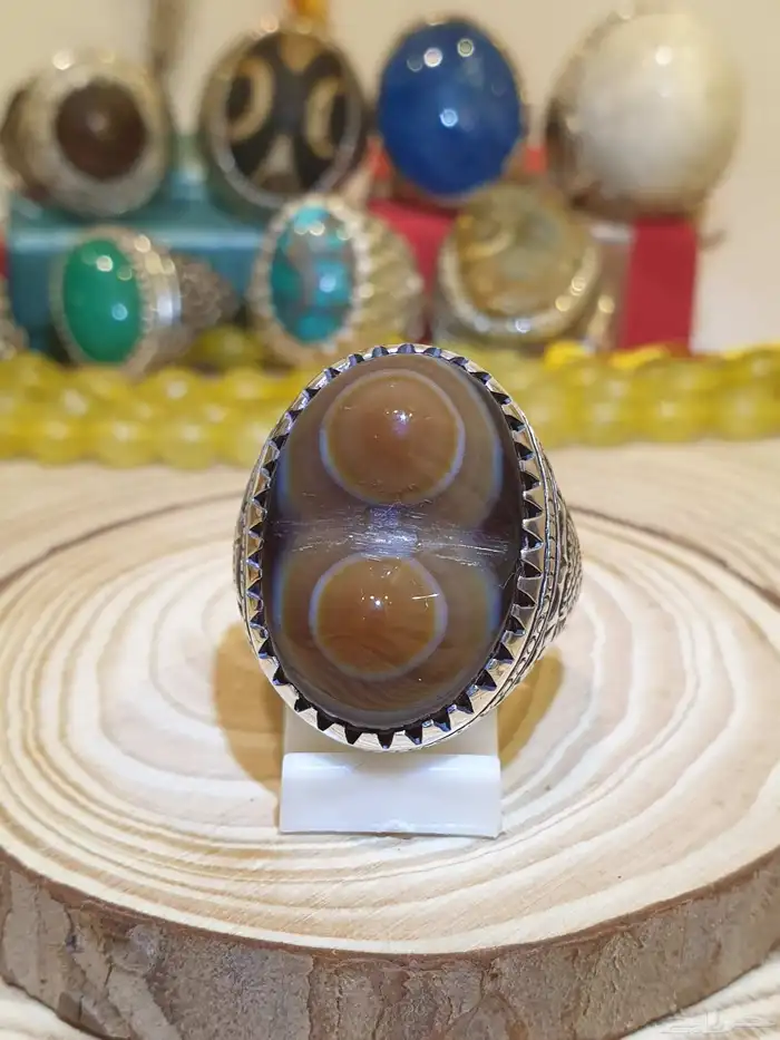 خاتم عقيق سليماني هندي سنامين 16